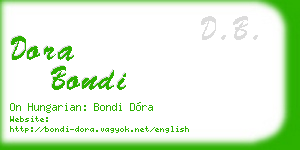 dora bondi business card